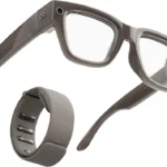 Meta Ray Ban Display & Neural Band AI Glasses With In Lens Display Shiny Frame Standard Band Size 1 Sand